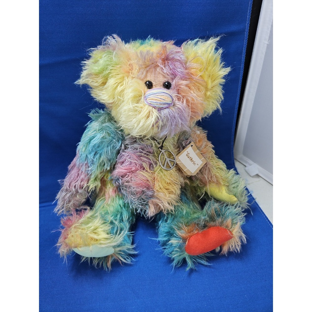 Hippie Tie-Dye Teddy Bear Guthrie Debbi Henretty Age Of A-Bear-ius 12" Ashton
